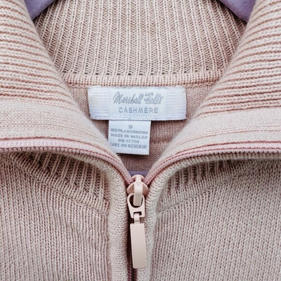 VTG Marshall Fields Women's Zip 100% Cashmere Sweater Vest Pink Size Small - Picture 2 of 9